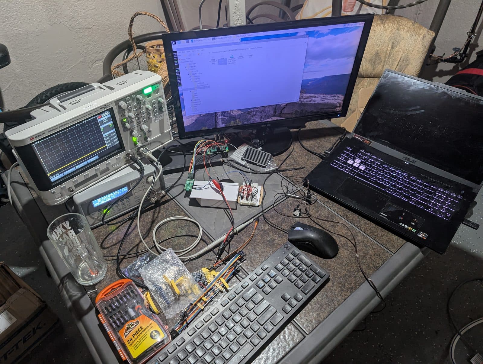 My Ridiculous Testing Setup In My Basement